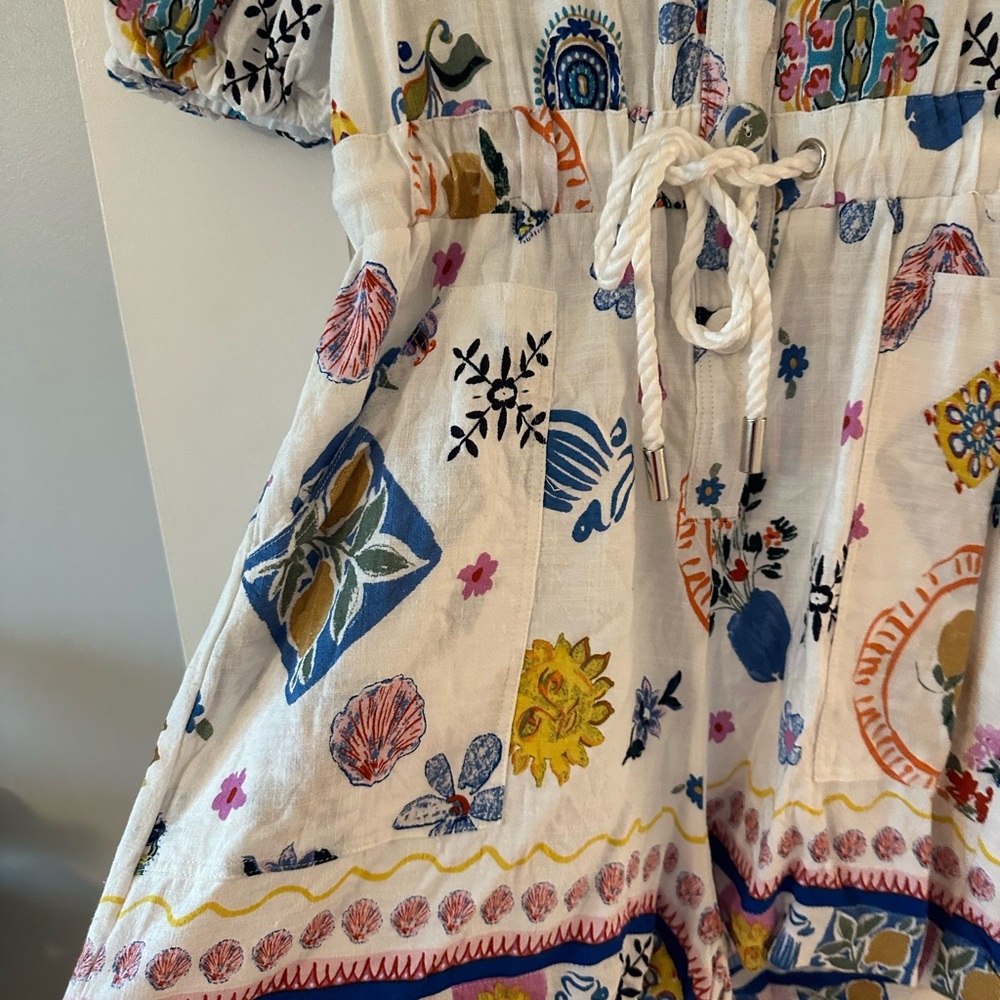 Colorful Patterned Button-Up Romper - Picture 2 of 7